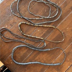 7 Vintage Heishi Native American Beaded Necklaces
